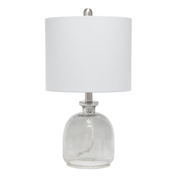 Elegant Garden Design Elegant Designs LT3334-GRY Textured Glass Table Lamp; Gray LT3334-GRY